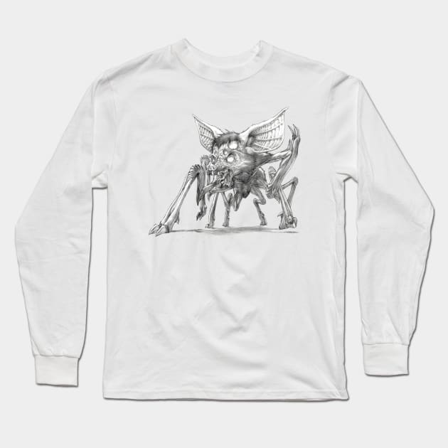 The Balinese Screaming Spiderbat Long Sleeve T-Shirt by gregorytitus